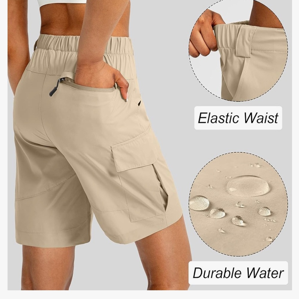 Viodia Women's Hiking Cargo Shorts with Pockets Quick Dry Lightweight Shorts